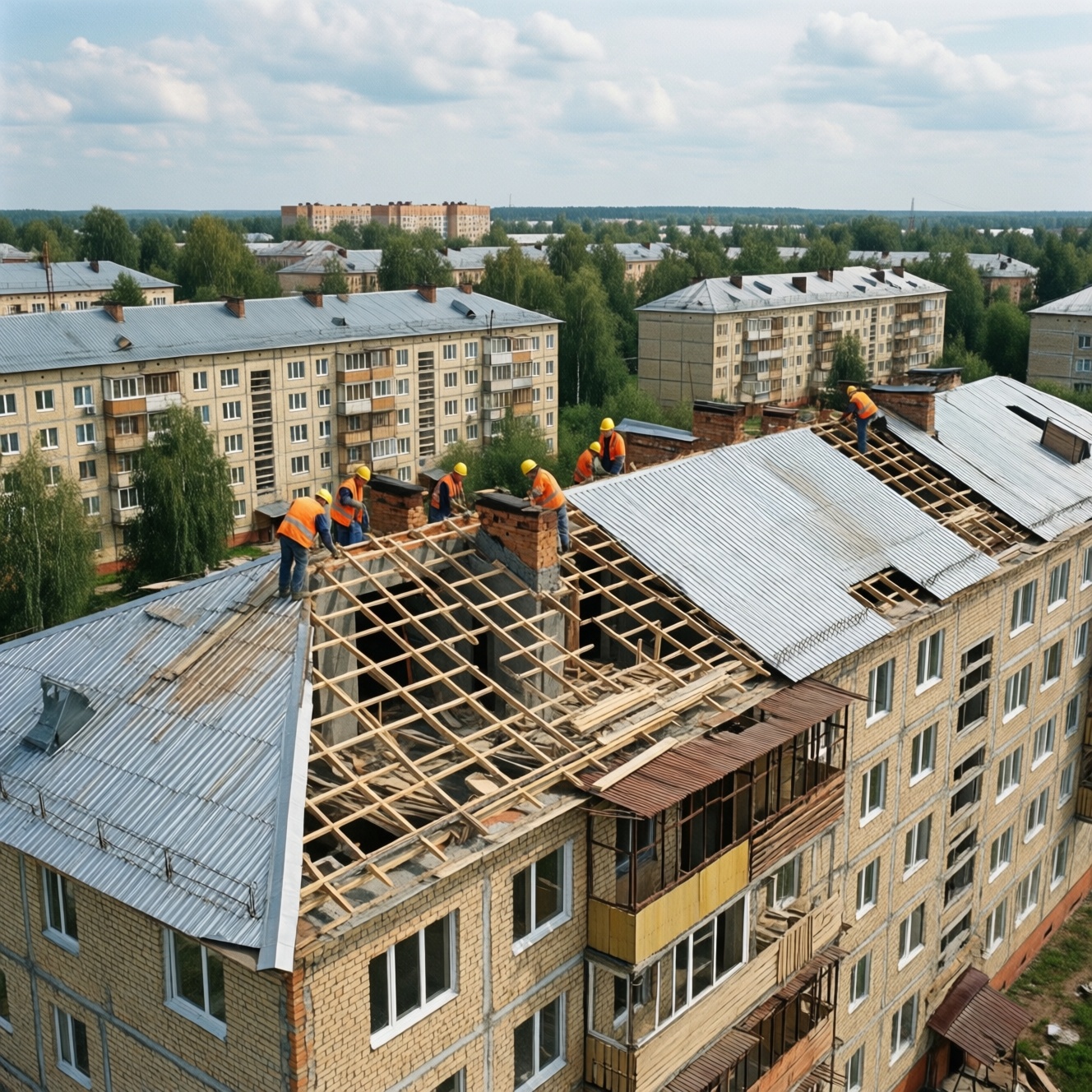 В Волоколамском округе капитально отремонтировали кровли девяти домов